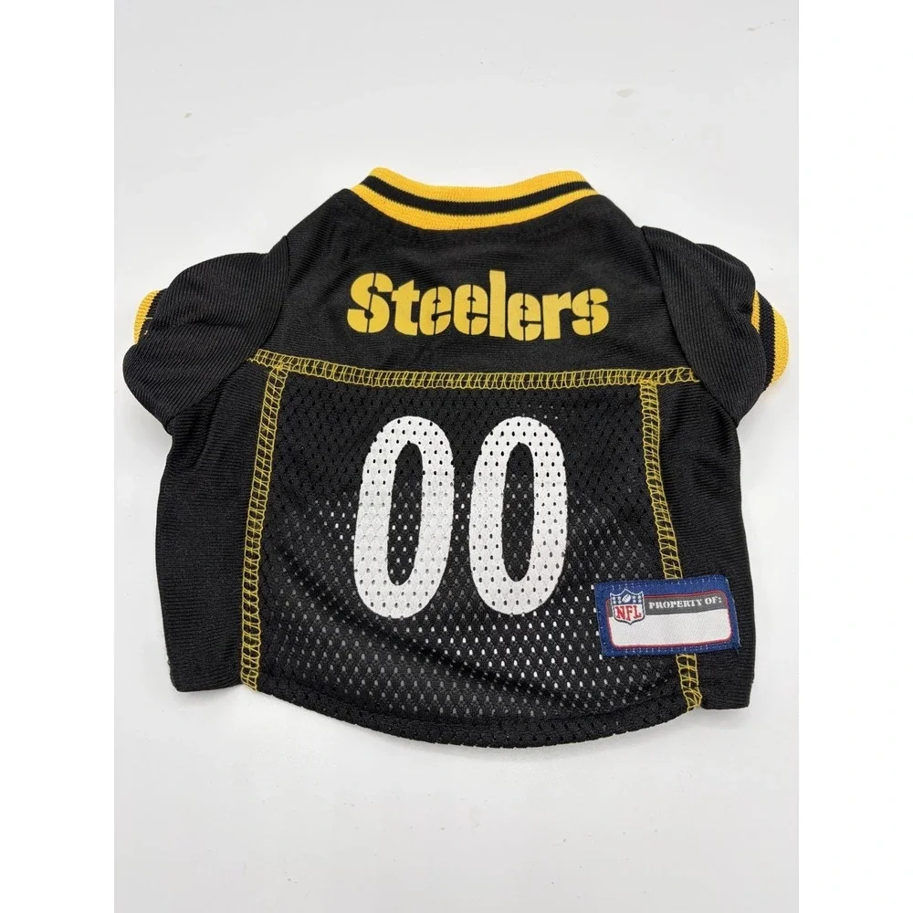 NFL Pittsburgh Steelers Dog Sport Jersey XS Black/Yellow Polyester